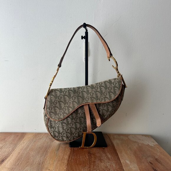 DIOR Diorissimo Canvas Vintage Saddle Olive - Picture 1 of 16